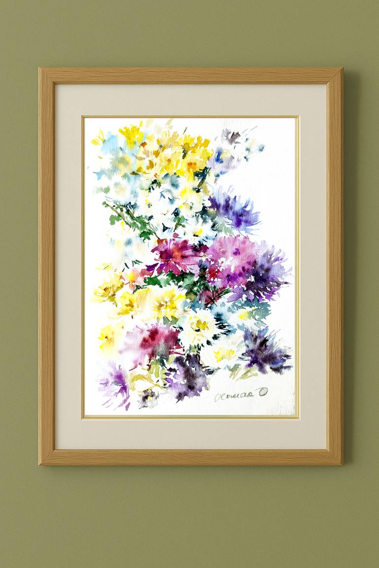 Original Impressionism Floral Painting by Olha Osmak