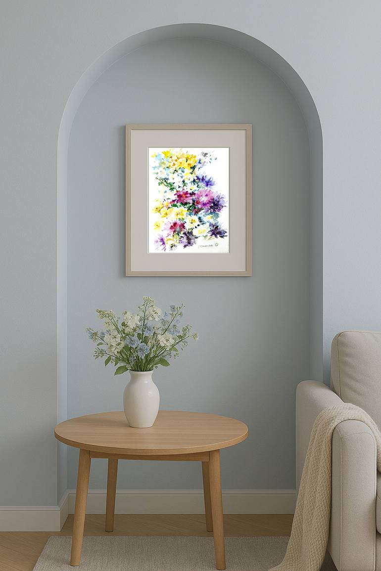 Original Impressionism Floral Painting by Olha Osmak