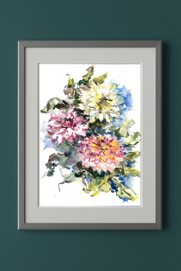 Original Impressionism Floral Painting by Olha Osmak