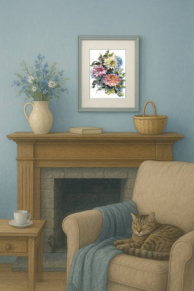 Original Impressionism Floral Painting by Olha Osmak