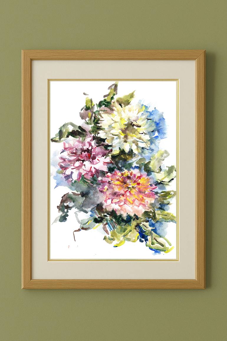 Original Impressionism Floral Painting by Olha Osmak