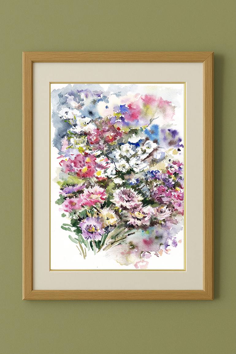 Original Impressionism Floral Painting by Olha Osmak