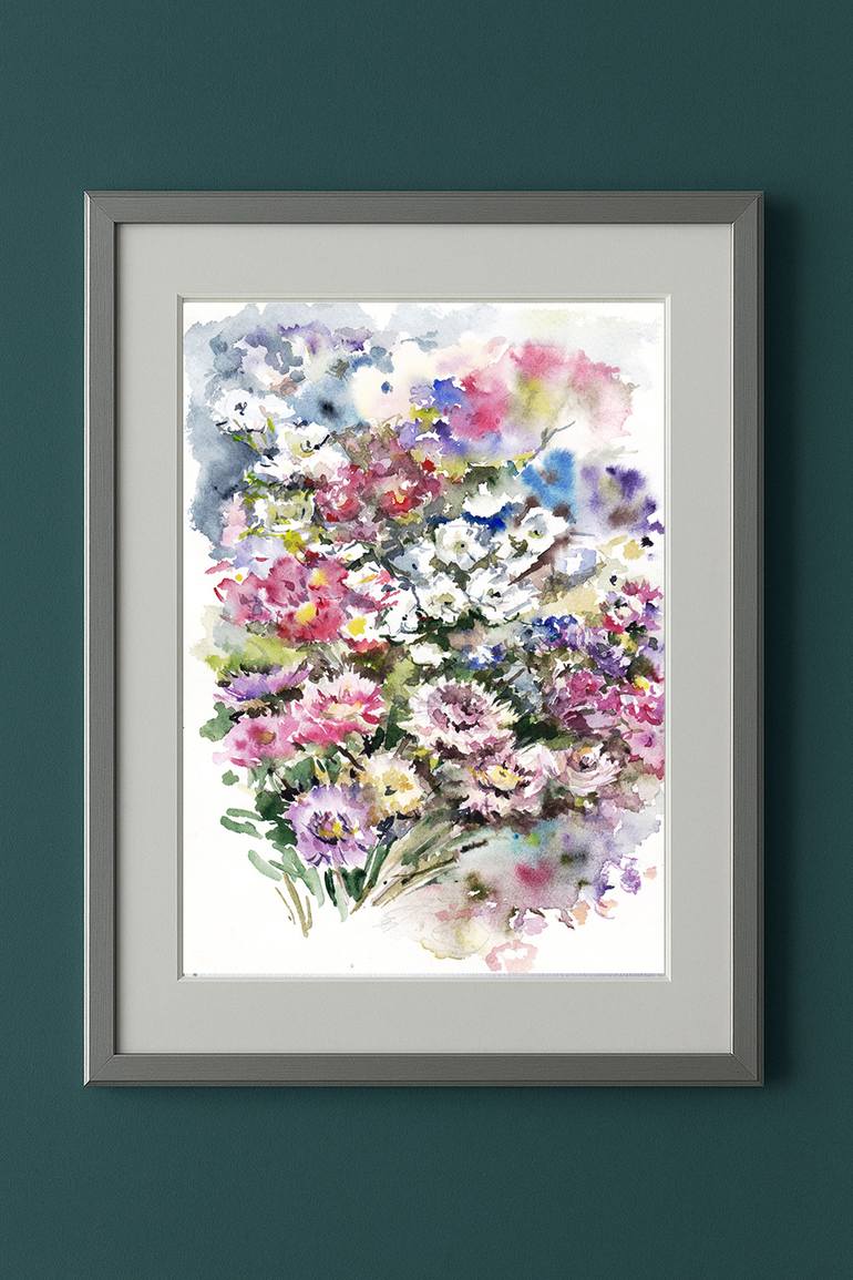 Original Impressionism Floral Painting by Olha Osmak