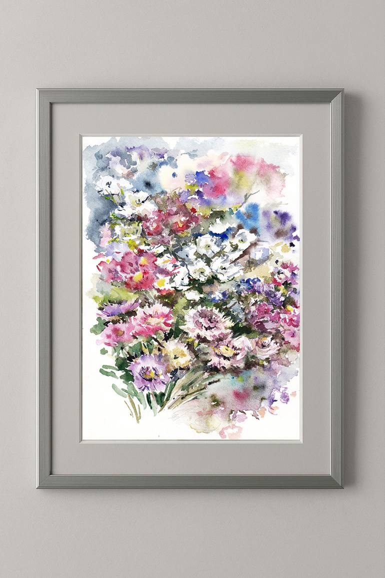 Original Impressionism Floral Painting by Olha Osmak
