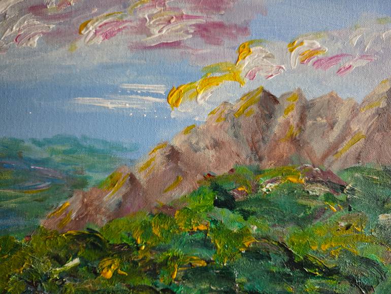 Original Expressionism Nature Painting by Tinatin Gigiberia