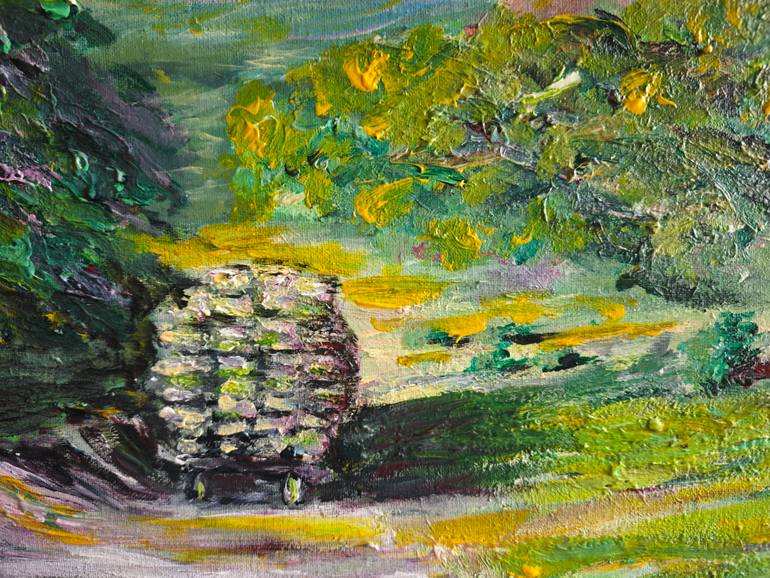 Original Expressionism Nature Painting by Tinatin Gigiberia