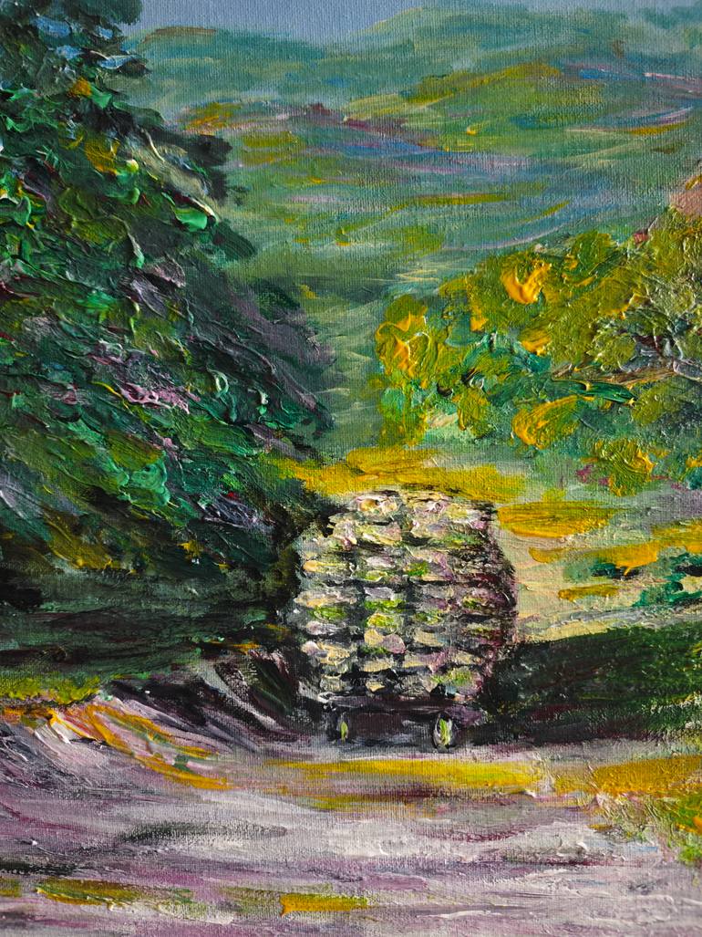 Original Expressionism Nature Painting by Tinatin Gigiberia
