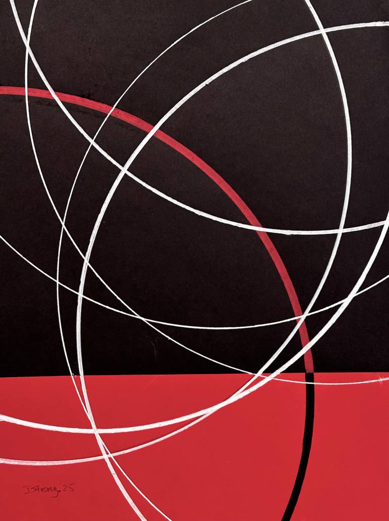 Original Geometric Abstract Mixed Media by J Strong