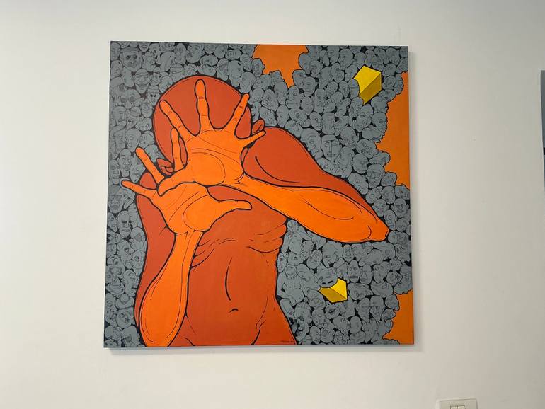 Original Abstract Expressionism Men Painting by Alik Irovich