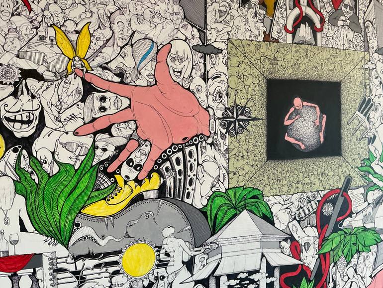 Original Conceptual People Painting by Alik Irovich