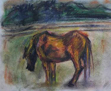 Print of Expressionism Horse Drawings by Paul Mezei