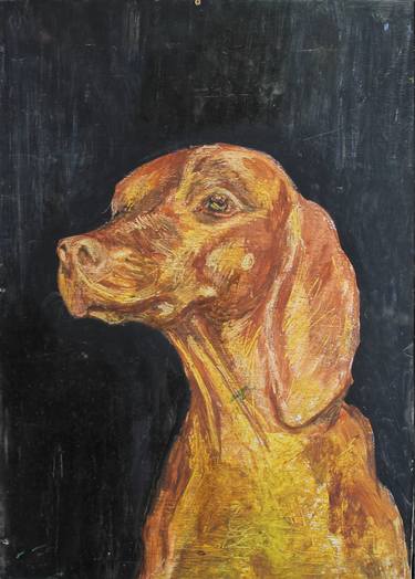 Print of Fine Art Dogs Paintings by Paul Mezei