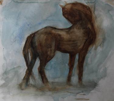 Print of Expressionism Horse Paintings by Paul Mezei