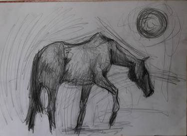 Print of Fine Art Horse Drawings by Paul Mezei