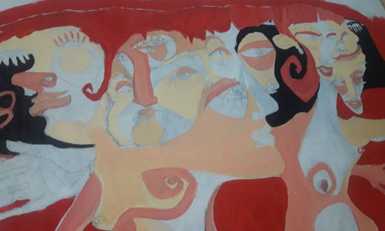 Original Surrealism Women Painting by Christian Argel