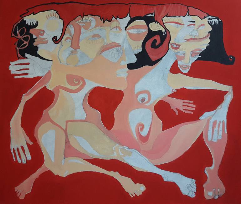 Original Surrealism Women Painting by Christian Argel