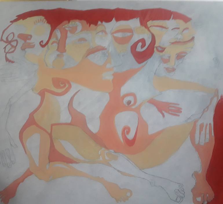Original Surrealism Women Painting by Christian Argel