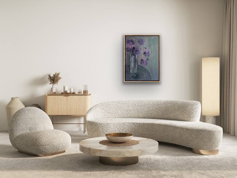 Original Expressionism Floral Painting by Julija Piekiene