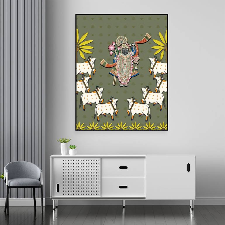 Original Digital Art Religion Painting by Arti Chauhan