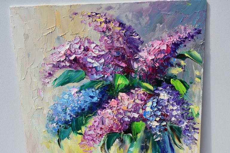 Original Art Deco Floral Painting by Svitlana Ivanova