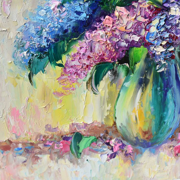 Original Art Deco Floral Painting by Svitlana Ivanova