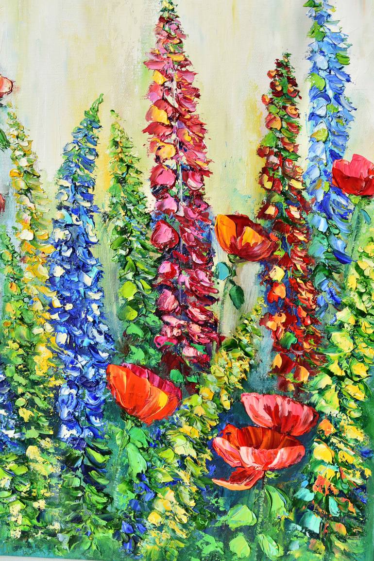 Original Abstract Expressionism Floral Painting by Svitlana Ivanova