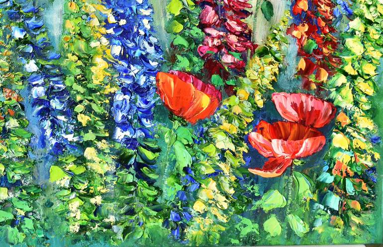 Original Abstract Expressionism Floral Painting by Svitlana Ivanova