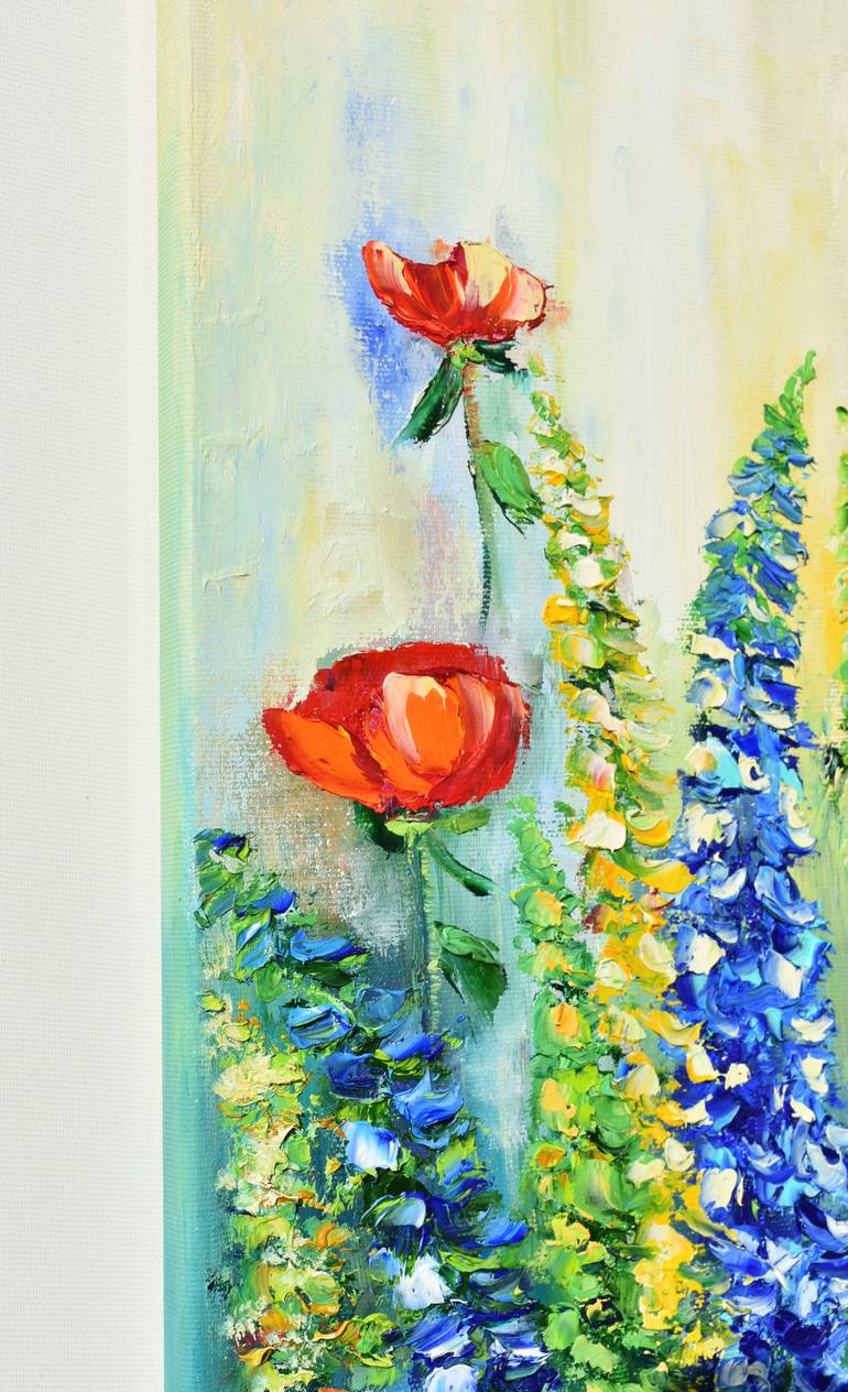 Original Abstract Expressionism Floral Painting by Svitlana Ivanova