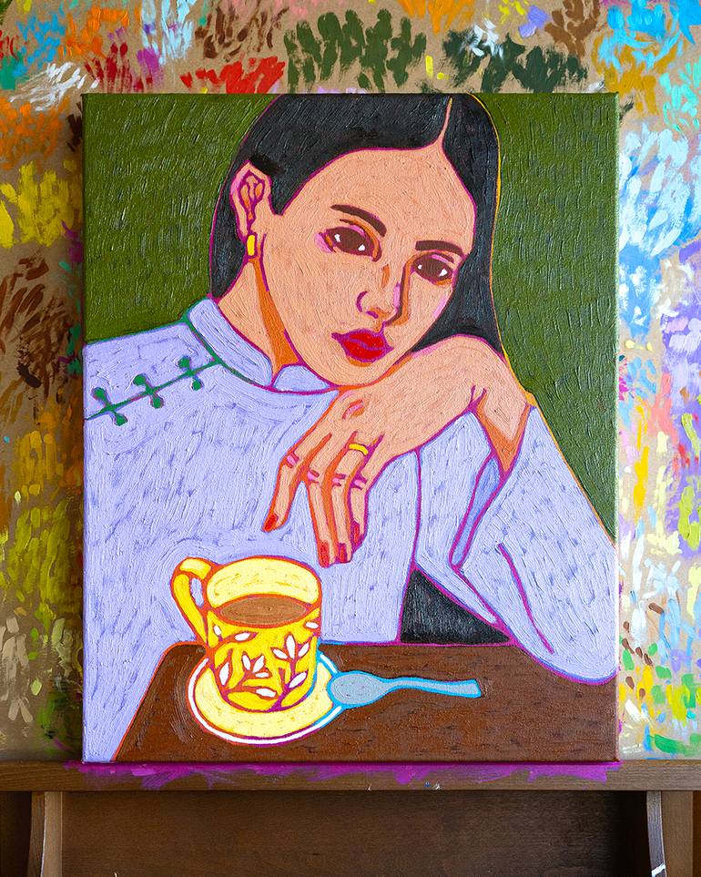 Original Portraiture People Painting by Lisa Nooin