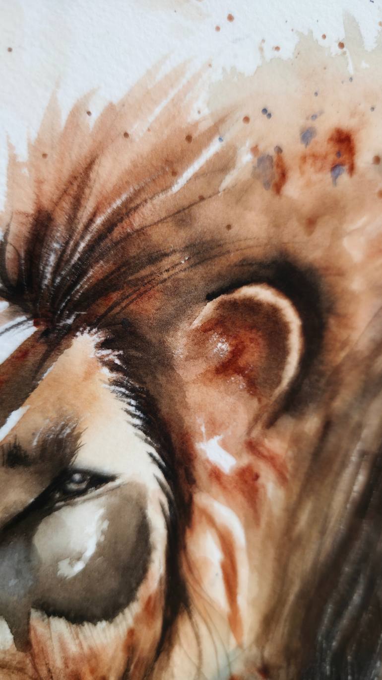 Original Expressionism Animal Painting by Rose Ramandi