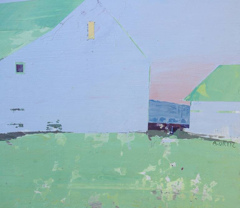 Original Impressionism Landscape Painting by Adalberto Ortiz