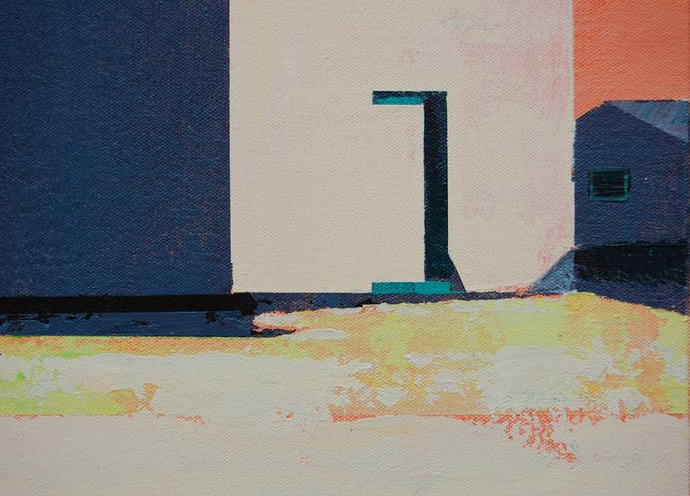 Original Modernism Architecture Painting by Adalberto Ortiz