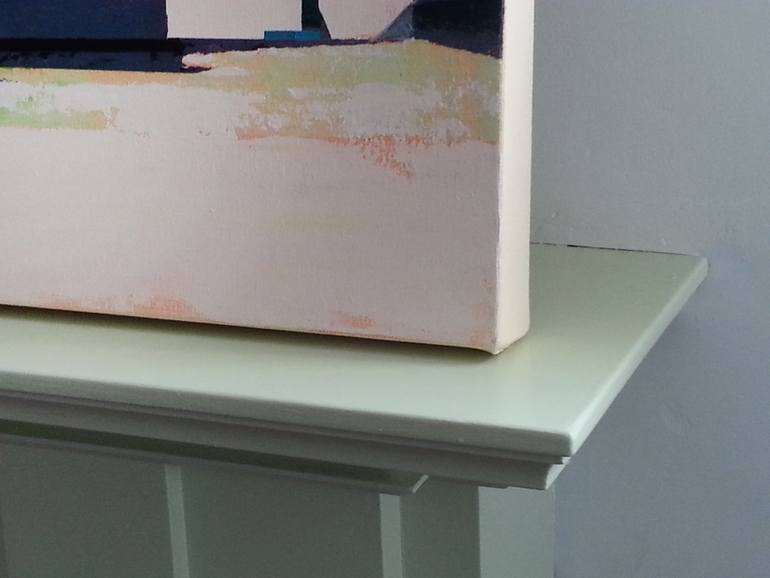 Original Modernism Architecture Painting by Adalberto Ortiz