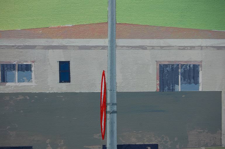 Original Modernism Architecture Painting by Adalberto Ortiz