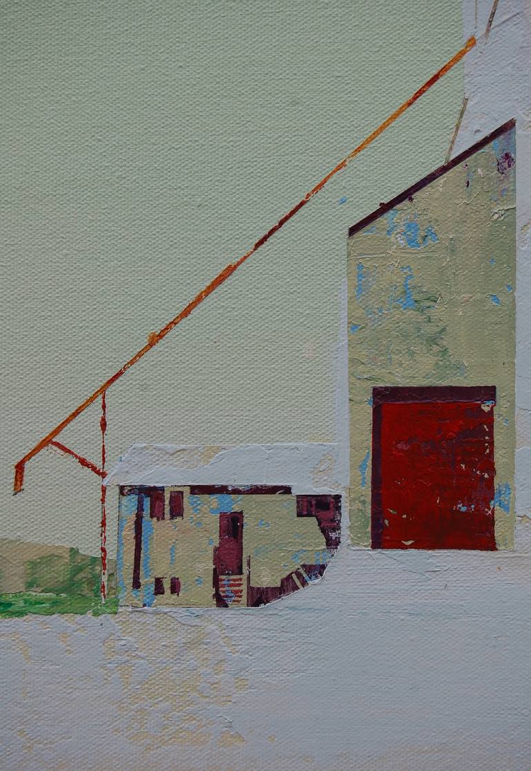 Original Minimalism Architecture Painting by Adalberto Ortiz