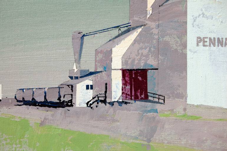 Original Modernism Architecture Painting by Adalberto Ortiz