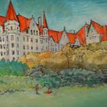 The Red Roofs of the University of Chicago by Leon Sarantos