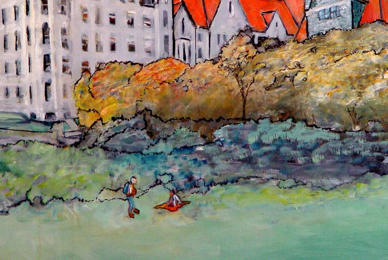 Original Contemporary Architecture Painting by Leon Sarantos