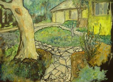 Original Abstract Garden Paintings by Leon Sarantos