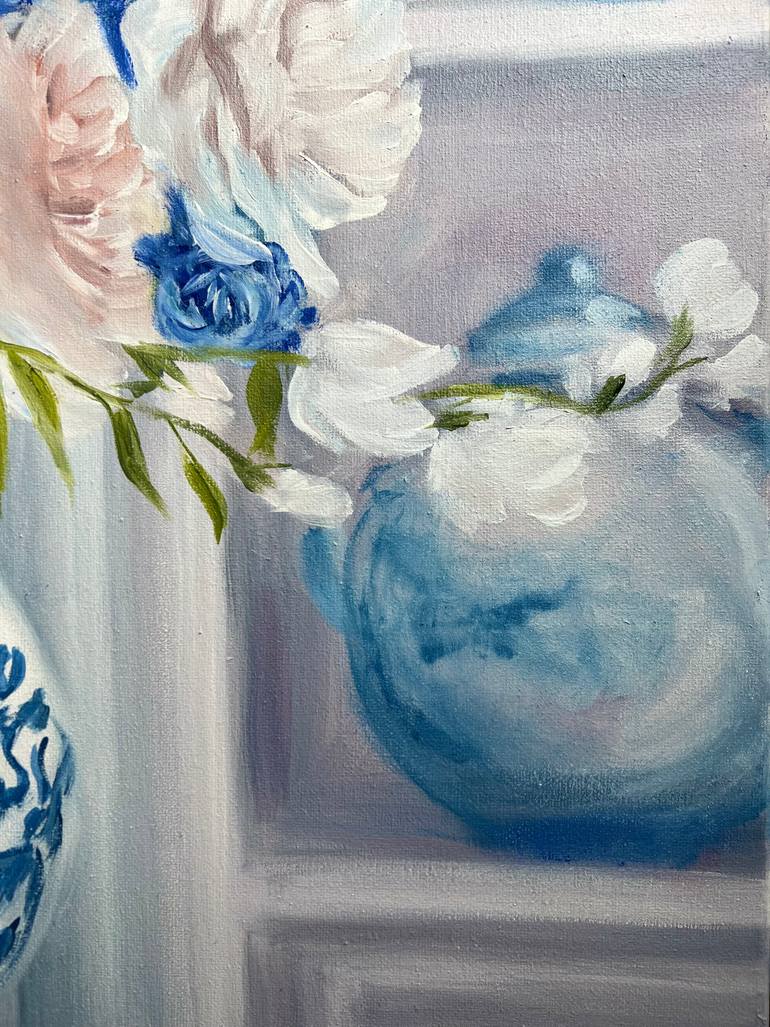 Original Photorealism Floral Painting by Victoria Hannes-Fedko