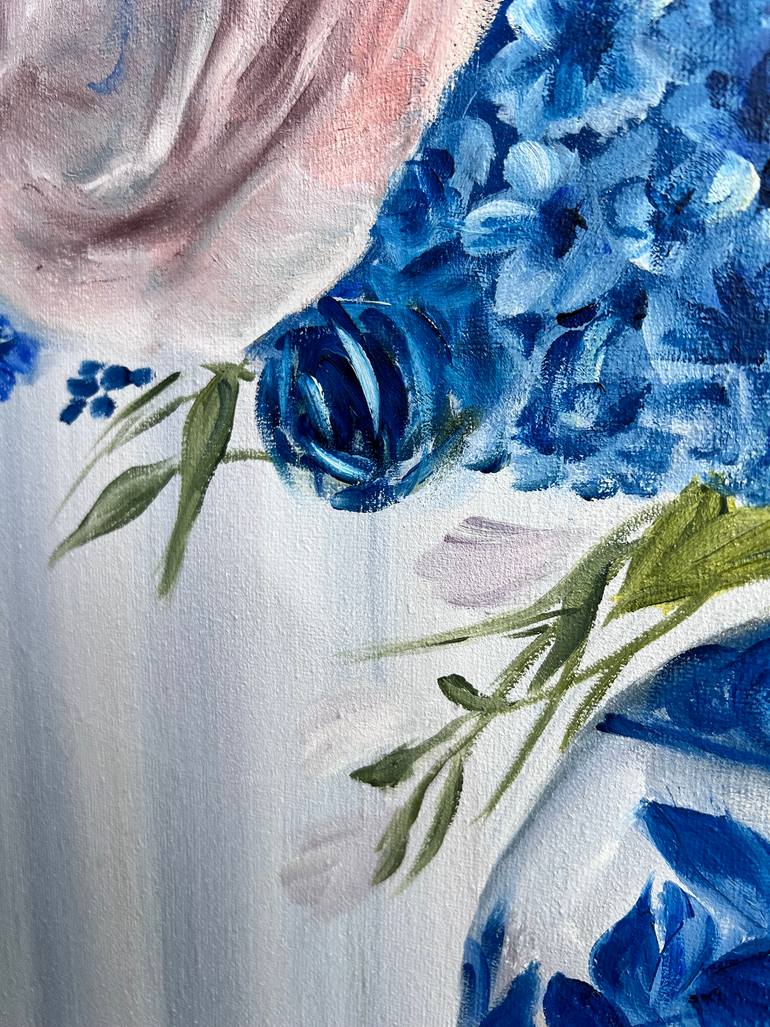 Original Photorealism Floral Painting by Victoria Hannes-Fedko
