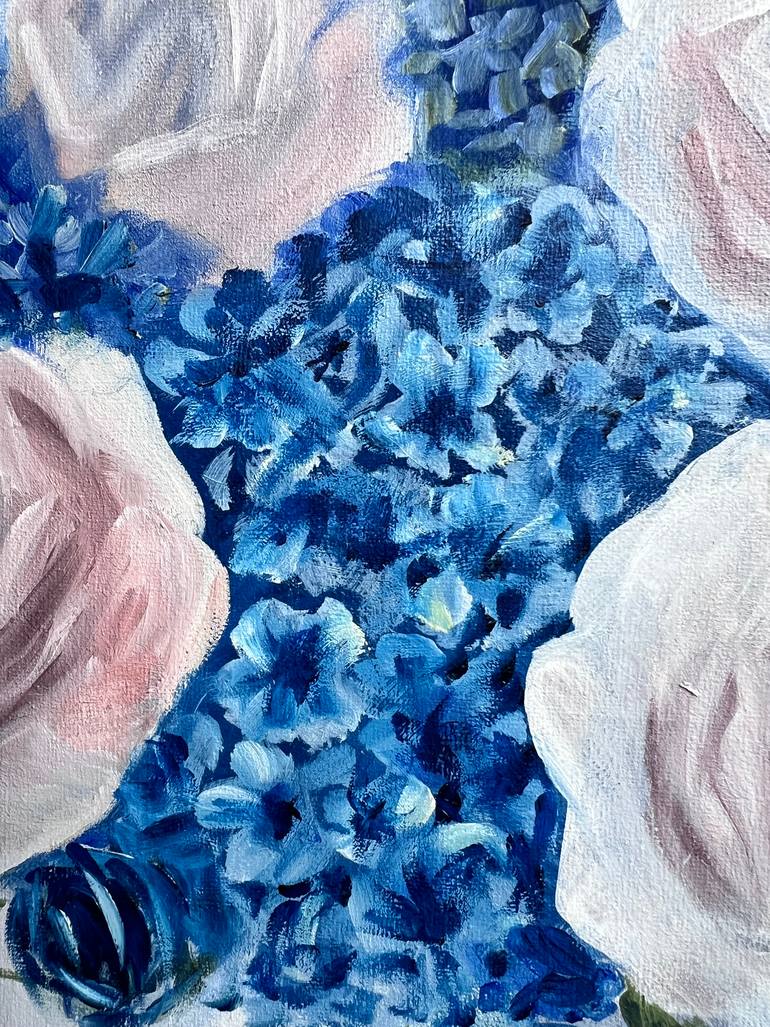 Original Photorealism Floral Painting by Victoria Hannes-Fedko