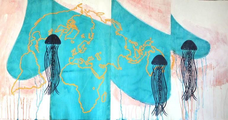 Original Abstract Expressionism Patterns Paintings by Julien Guibreteau