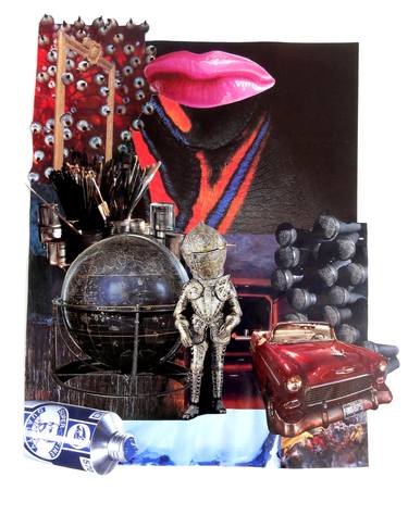 Original Pop Art Religious Collage by Julien Guibreteau