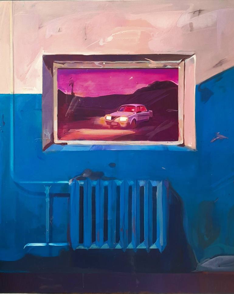 Print of Figurative Car Paintings by Mario Romoda