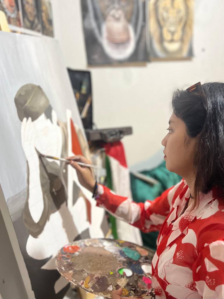 Original Figurative Politics Painting by Annisa Anastasya