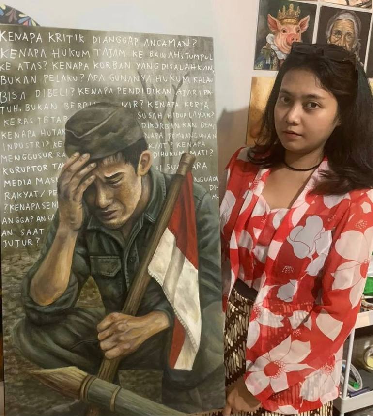 Original Figurative Politics Painting by Annisa Anastasya
