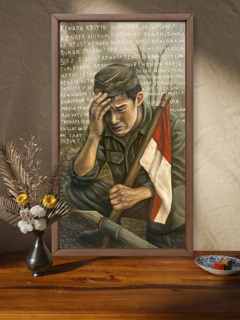 Original Figurative Politics Painting by Annisa Anastasya