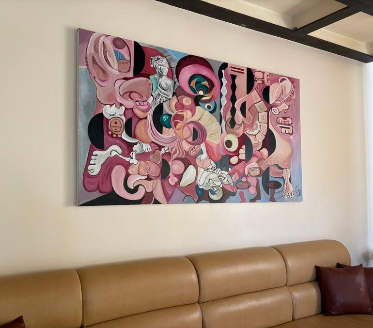 Original Abstract Expressionism Abstract Painting by Shahd Nawafleh