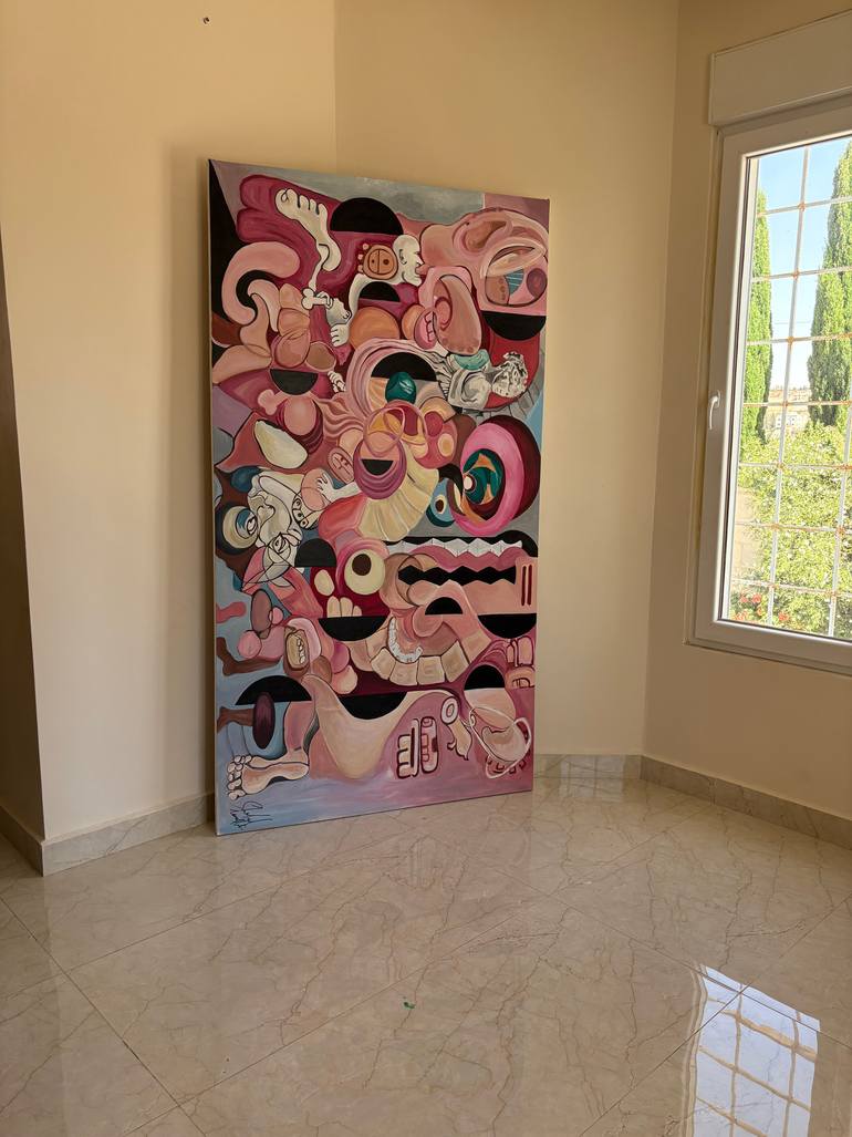 Original Abstract Expressionism Abstract Painting by Shahd Nawafleh